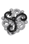 Lafonn Victorian Ring In White/ Black