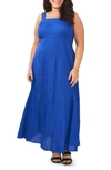 Vince Camuto Sleeveless Tiered Maxi Dress In Blue