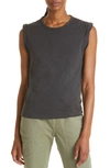 Veronica Beard Dree Muscle Tee In Charcoal