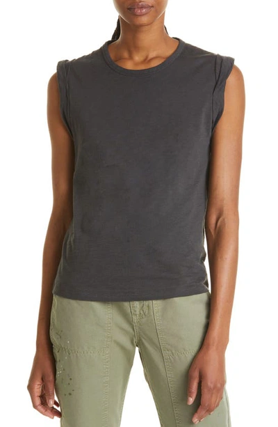 Veronica Beard Dree Muscle Tee In Charcoal