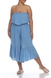 BOHO ME BOHO ME RUFFLE POPOVER STRAPLESS JUMPSUIT