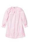 Petite Plume Delphine Gingham Nightgown In Pink