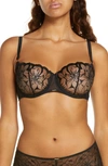 Chantelle Lingerie Fleurs Demi Bra In Black