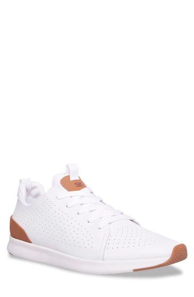 Steve Madden Scion Perforated Leather Sneaker In White