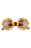 Rad + Refined Flower 55mm Round Sunglasses In Tortoise/ Brown