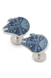 Cufflinks, Inc . Star Wars™ Millenium Falcon Blueprint Cuff Links In Blue