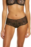Chantelle Lingerie Fleurs Hipster Thong In Black
