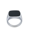 Nialaya Jewelry Onyx Cocktail Ring In Grey