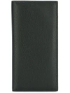 Valextra Long Textured Wallet In Black