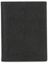 Thom Browne Passport Holder In Pebble Grain In Black