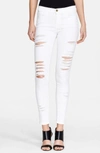 FRAME LE COLOR RIP SKINNY JEANS,COLR403