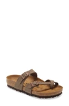 Birkenstock Mayari Birko-flor Slide Sandal In Brown/ Dnu