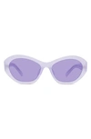 Givenchy 57mm Cat Eye Sunglasses In White/ Other / Violet