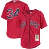 MITCHELL & NESS YOUTH MITCHELL & NESS DAVID ORTIZ RED BOSTON RED SOX COOPERSTOWN COLLECTION BATTING PRACTICE JERSEY