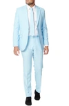 Opposuits 'cool Blue' Trim Fit Two-piece Suit With Tie In Blue