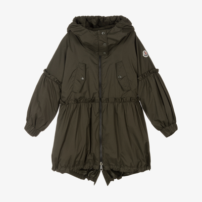 Moncler Kids' Girls Green Parka Coat