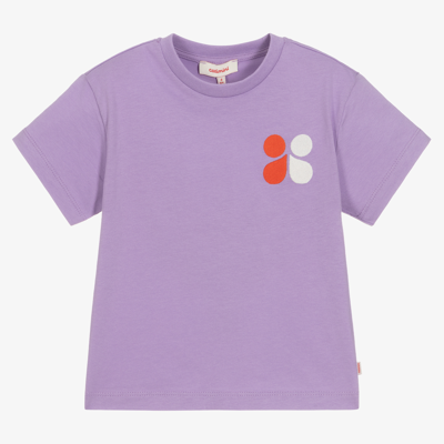 Catimini Kids' Girls Lilac Cotton Logo T-shirt