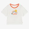 CATIMINI GIRLS IVORY COTTON T-SHIRT