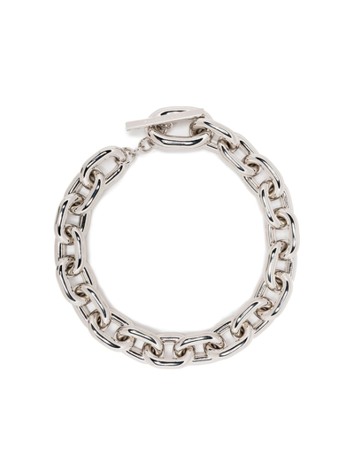 Rabanne Chunky Chain-link Necklace In Argento