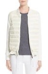 MONCLER MAGLIA QUILTED DOWN FRONT TRICOT BOMBER,C1093849800080449