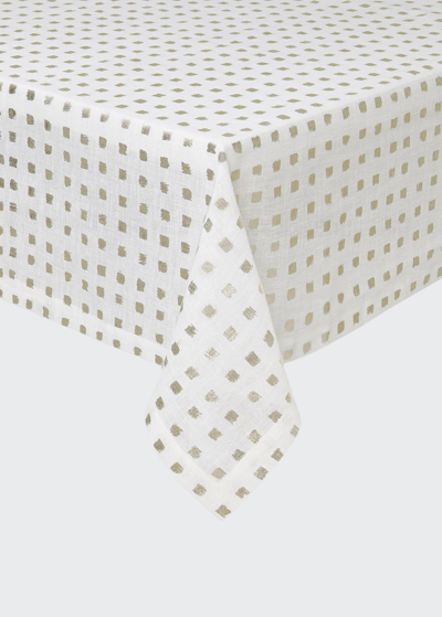 Mode Living Antibes Tablecloth, 66" X 108" In Gold