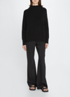 VINCE BOILED CASHMERE FUNNEL-NECK SWEATER