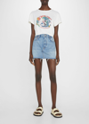 Re/done 90s Organic Denim Shorts In Faded Blues