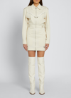 Victoria Beckham Off-white Zip Utility Minidress In Off White