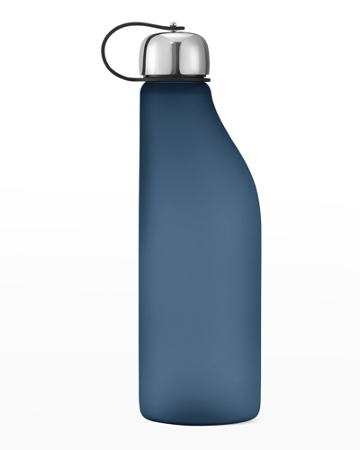 Georg Jensen Sky Stainless Steel Drinking Bottle In Blue