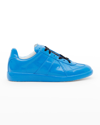 Maison Margiela Replica Patent Leather Low-top Sneakers In Blue