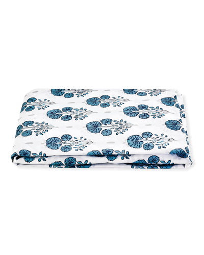 Matouk Joplin Queen Fitted Sheet In Blue