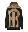 BURBERRY CASHMERE-BLEND MONOGRAM HOODIE