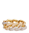 SHAY SHAY YELLOW AND WHITE GOLD DIAMOND ESSENTIAL LINKS RING