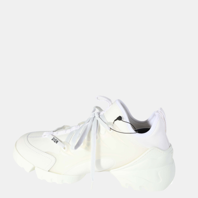 Pre-owned Dior White Technical Fabric D-connect Sneaker Size Eu 37.5