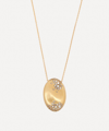 NADA GHAZAL 18CT GOLD STORM WINTER OVAL SMALL PENDANT NECKLACE