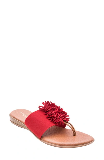 Andre Assous Novalee Sandal In Red Fabric