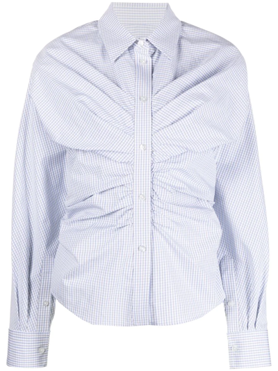 Alexander Wang Ruched-effect Cotton Shirt In White
