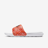 Nike Victori One Women's Print Slides In Rush Orange,white,black