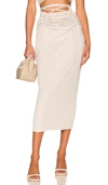 Nbd Aviana Midi Skirt In Beige