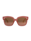Celine Bold 3 Dots 54mm Gradient Square Sunglasses In Gradient Bordeaux