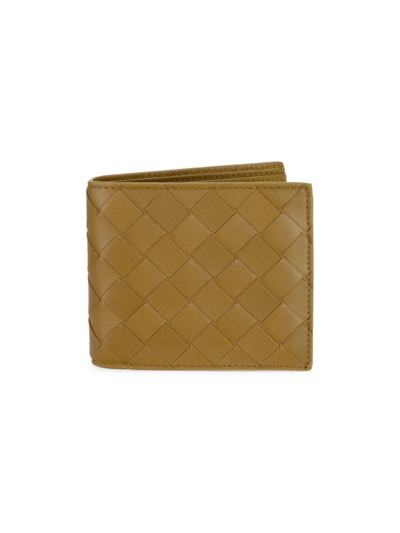 Bottega Veneta Woven Leather Billfold Wallet In Resina