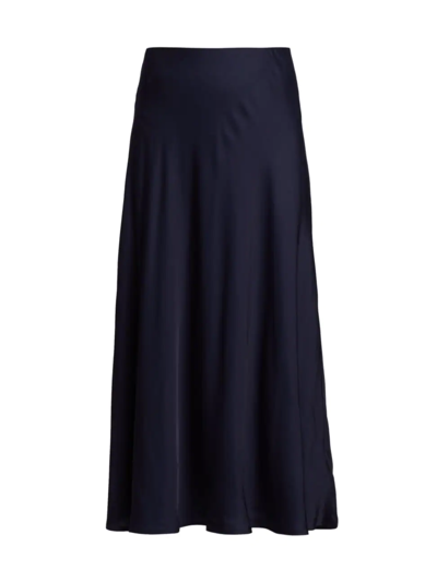 L Agence Clarisa Bias-cut A-line Maxi Skirt In Midnight