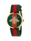 GUCCI MEN'S TIMELESS EMBROIDERED BEE WATCH