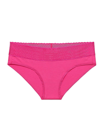 Bombas Lace-trim Hipster Briefs In Dragonfruit