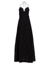 ALBERTA FERRETTI WOMEN'S BUTTERFLY-EMBROIDERED EYELET GOWN