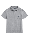 Polo Ralph Lauren Terry Johnny Collar Shirt In Andover Heather