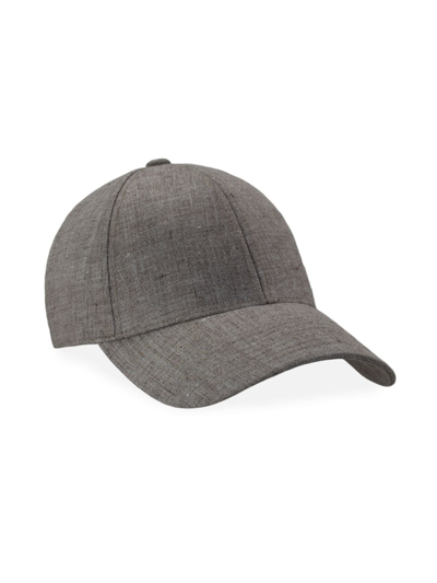 Varsity Headwear Argent Linen Baseball Cap In Argent Khaki Linen