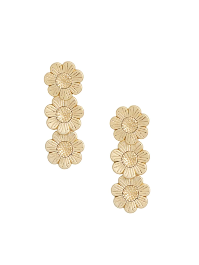 Brinker & Eliza Daisy 24k-gold-plated Triple-drop Earrings