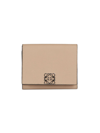 Loewe Women's Anagram Leather Trifold Wallet In Sand