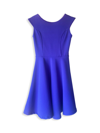 Un Deux Trois Kids' Girl's Textured Cap Sleeve Dress In Lib Blue